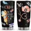 She believe she could so she did| tumbler gift for nurse - 30 oz